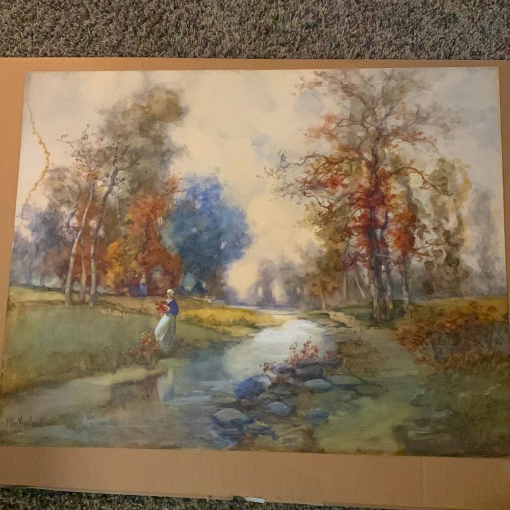 Francis William Von Vreeland original watercolor Painting